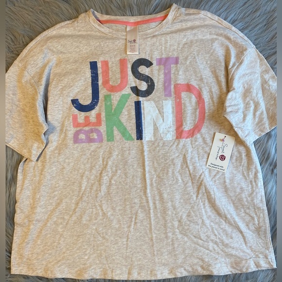 Secret Treasures “Just Be Kind” Oversized T-Shirt Womens‎ Medium (8-10) T… - Picture 1 of 5